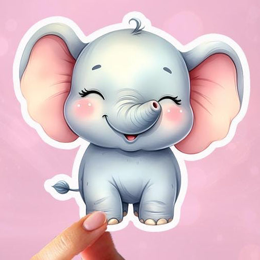 Cute Baby Elephant Sticker